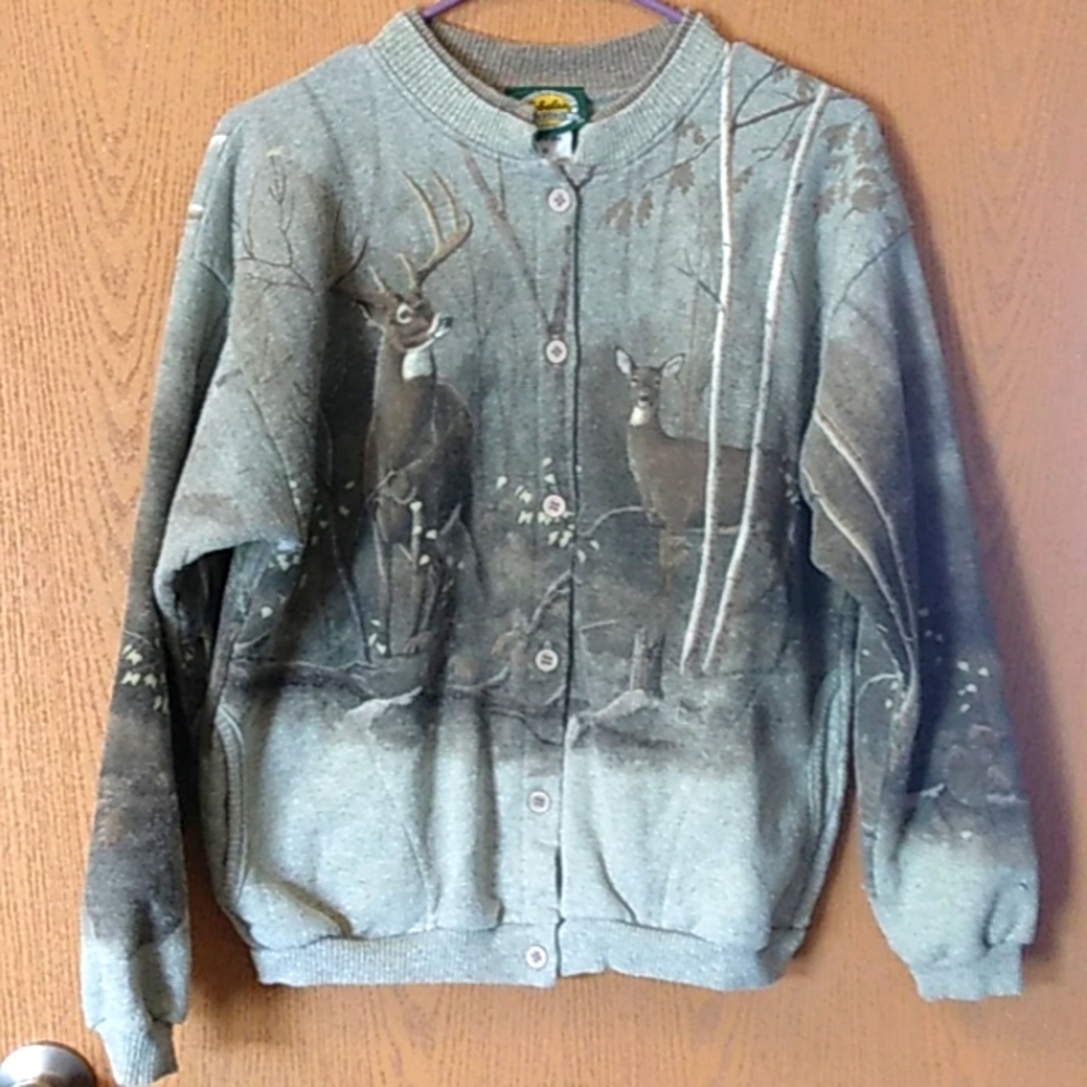 Cabelas vintage sweatshirt cardigan